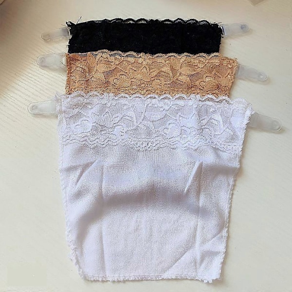 3 stk. Cleavage Safe Snap-On Mock Camisole Blonde Åndbar Elastisk til Kvinder [DB] as show