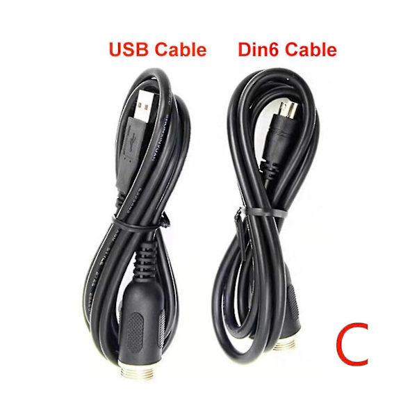 1 st Din6-USB-kabeladapter för Thrustmaster TH8A-anslutning Passar TSSH TSSH+ [DB] 1 set