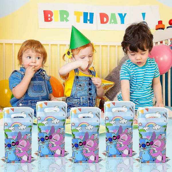 30 st Party Presentpåsar för Lilo & Stitch, Stitch Födelsedagsfest Dekoration Tillbehör, Stitch Fest Karamellpåse db