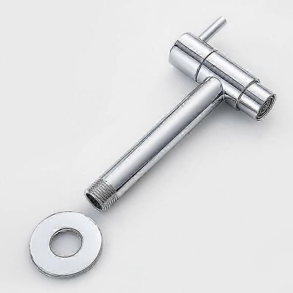Väggmonterad kallvattenkran i mässing för handfat, tvättmaskin & diskho - Kromfinish [DB]