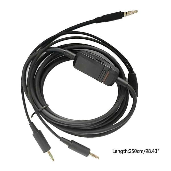 Stereo Hodetelefon Jack Kabel for Beyerdynamic MMX300 Headset Erstatningsledning db Black