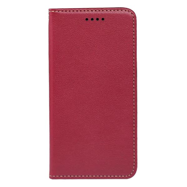 Plånboksfodral för iPhone 16 med RFID-skydd, läderfodral med stark magnetisk stängning [DB] Multicolor Red