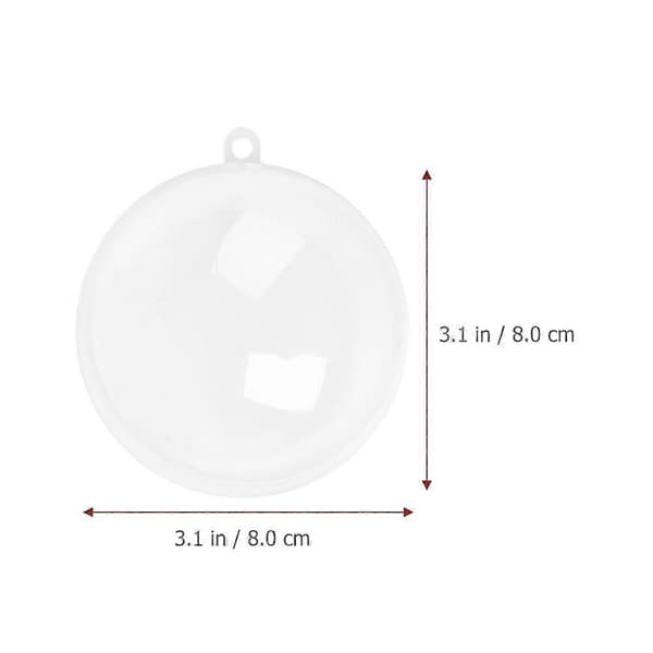 Julekuler Klare Plastkuler til Dekor 10 stk Fyllbare Ornamenter