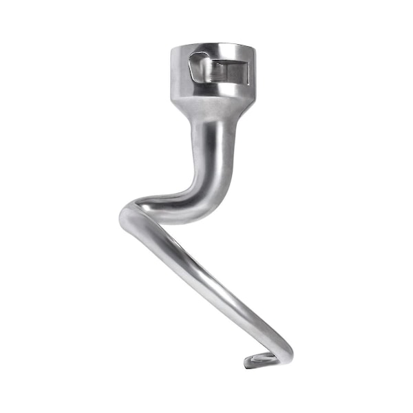 Spiraldeigkrok for Kitchenaid 4,5-5 kvart vippehodestandmikser, deigkrokutskifting for Kitchenaid-feste [dB} silver