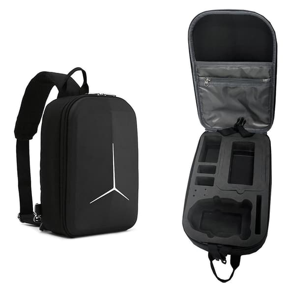 För MINI 3 PRO Väska Förvaringsväska Ryggsäck Bröstväska Bärbar Modebox för Mini 3 Pro Axelväska [DB] Black