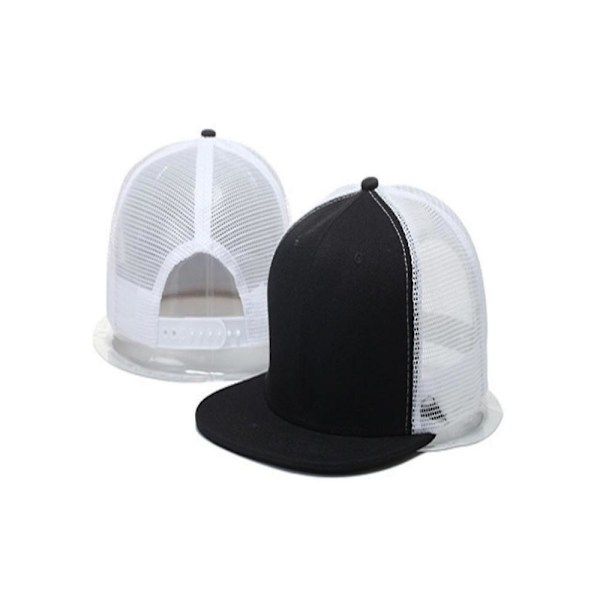 Trucker Cap Plain Hat Snapback Mesh Baseball Hip Hop Justerbar Cap for Menn/Kvinner [db] color06