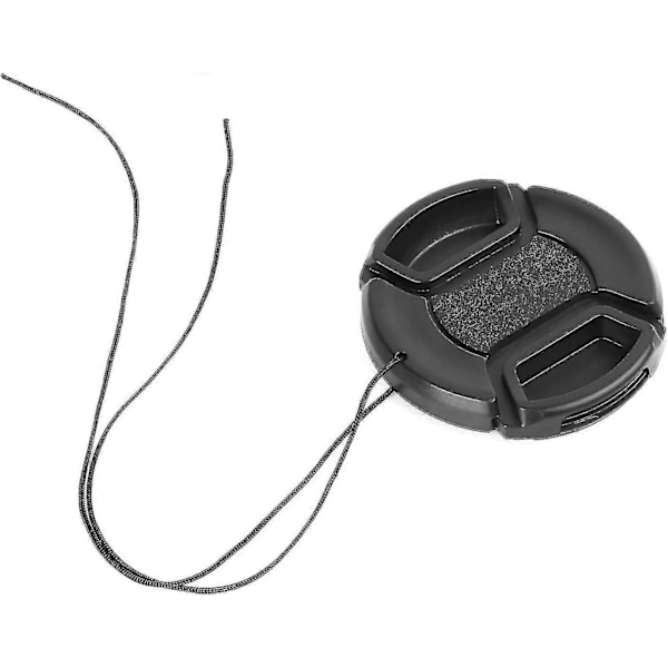 Kamerahus 52mm Objektivlock Center Pinch med Objektivlock Fångrem Hål Bundle Kompatibel med Nikon Sony Canon DSLR-kameror Andra DSLR-kameror UV-objektiv (db