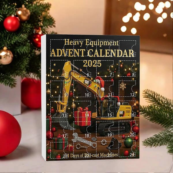 Nedtelling til jul adventskalender med gravemaskintema A