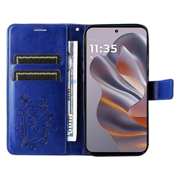 Lærveske til Motorola Edge 50 Neo [DB] Blue