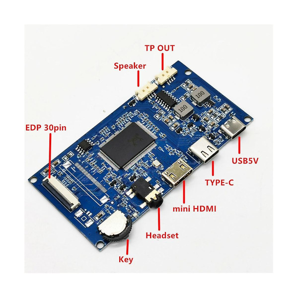 Bærbar lcd-skærmdriver Bærbar lcd-driver 30pin Edp Lcd-panelcontroller Dmi-kompatibel Type-c