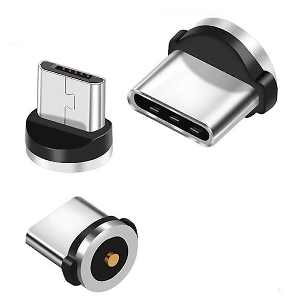 USB Magnetisk Ladingkabel, Magnetisk Ladingledning 540 Rotasjon Magnetisk Telefonlader (6,6 fot) [Db] black