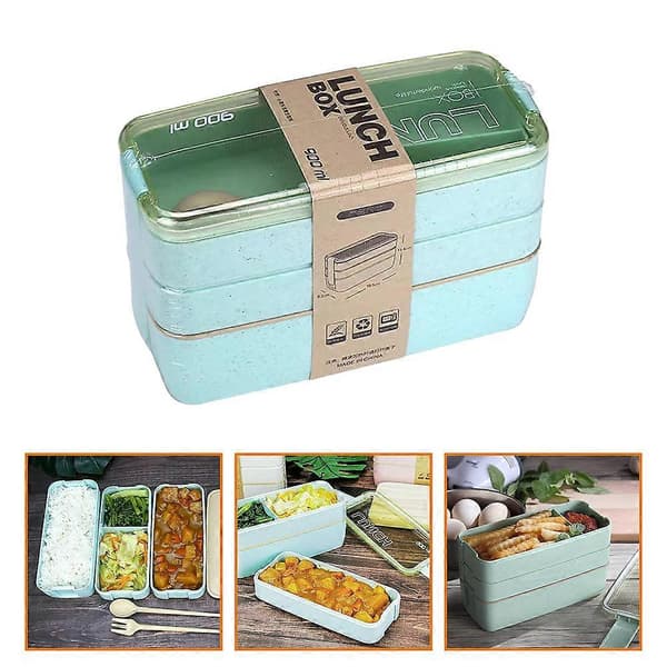 Bento-matboks med separate rom for voksne Bærbar matboks med rom