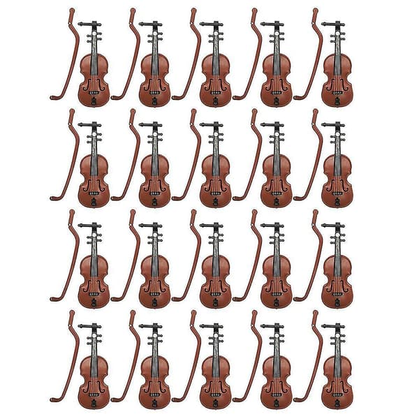 20 set jul mini fiolmodeller skrivbordsinstrumentprydnader (kaffe)[DB]