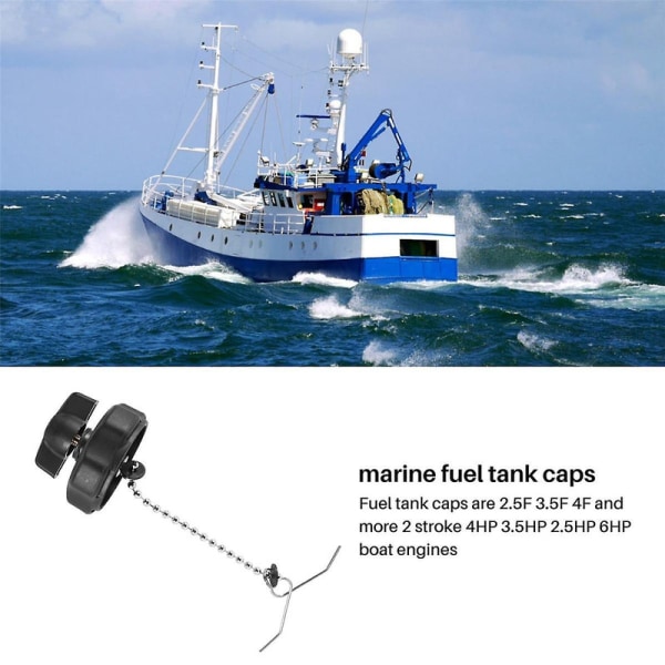 Bränsletanklock för Yamaha och locket för hidea 2.5F 3.5F 4F 2-takts 4HP 3.5HP 6HP [DB] black