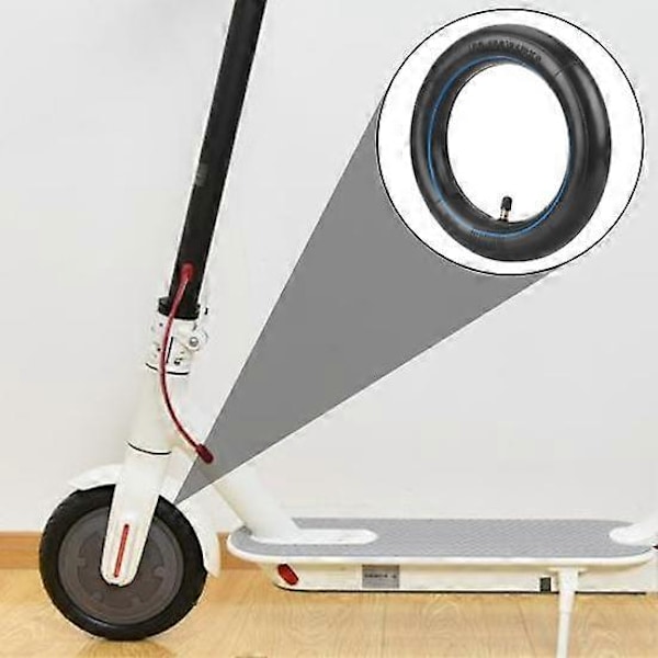 2st Innerslang för Xiaomi Elscooter 8.1/2X2-156A 8.5-tums Blå Rand Tjock Butylgummi Uppblåsbart Däck med Rak Ventilstam Re [DB] 2pcs