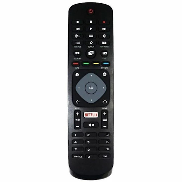 Universal Philips smart TV fjernbetjening med Netflix erstatning Sort [DB]