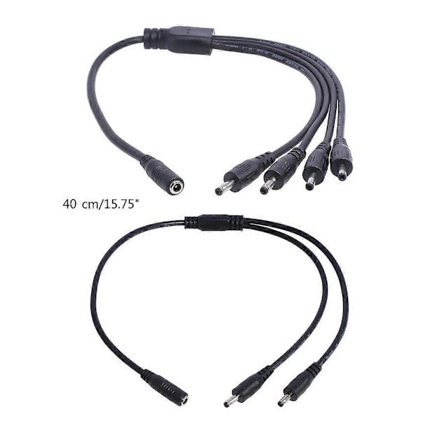 3,5 mm x 1,35 mm DC Barrel Plug Splitter Adapterkabel til Ansigtsrensere LED [DB] One point four