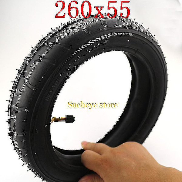 260x55 Däck & Innertub Passar Barn Trehjuling Babyvagn Vikbar Babyvagn, Elsparkcykel, Barncykel 260*55 Däck [DB] inner tube