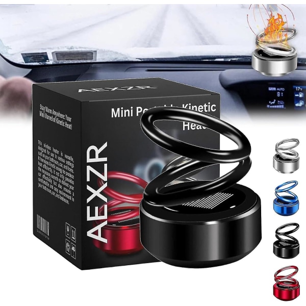 Portable Kinetic Mini Heater, Mini Portable Kinetic Heater, Portable Kinetic Heater för rum, fordon, badrum [DB] Black