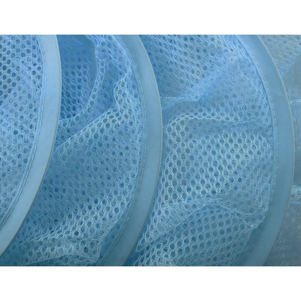 2 stk. hængende mesh-fyldte dyreopbevaringsboks, sammenklappelig opbevaringsboks 3-lags blå
