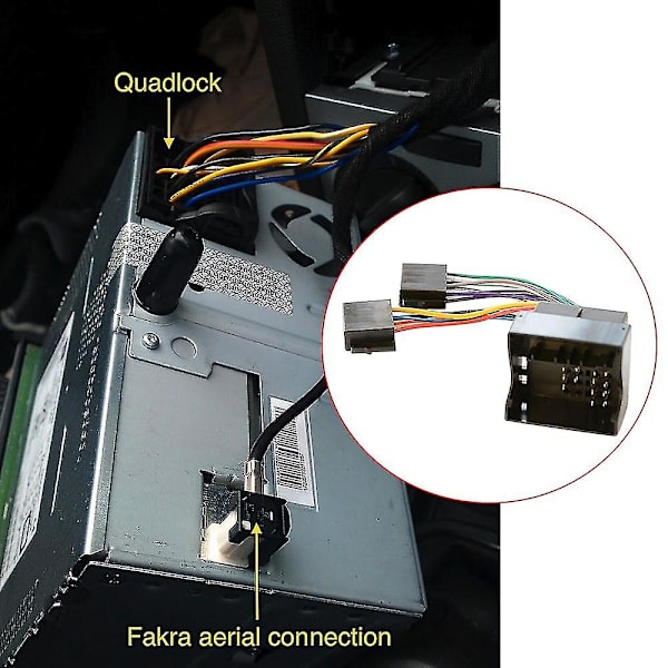 Bilradio ISO-adapterkabel för Opel H Corsa C Antara Combo Meriva Zafira för Agila Movano [DB]