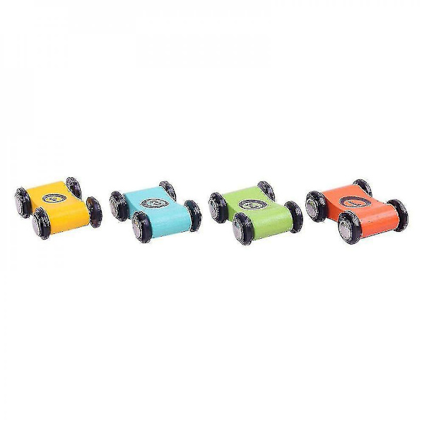 4 Mini Puinen Autokilpailu Korvaava Rampille Lelut Pojat Tytöt Taapero Racer Set Db