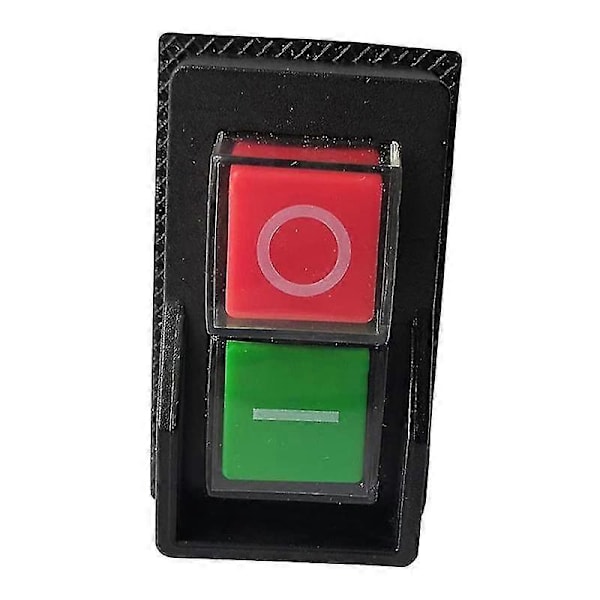 Kjd17 220v 5-stifts terminaler elektromagnetiska strömbrytare tryckknappsbrytare för trädgårdsredskap [DB] Black