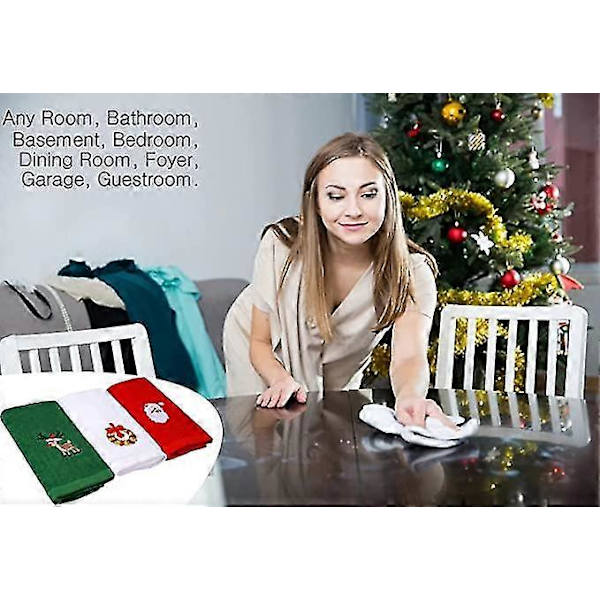 Julehåndklæde Sæt til Gæster Køkken Håndklæde Sæt 3 Pak [DB] Towel Set