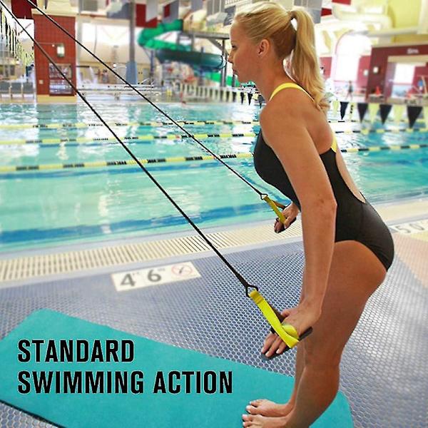 Tørt land Powercord med padler, svømning arm styrketræner, professionel freestyle svømning modstand øvelse bånd sæt db A Basic Set 40lbs