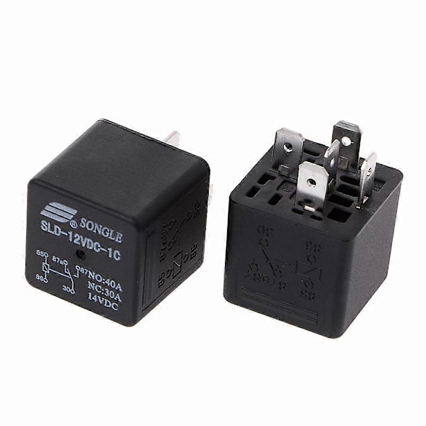 2-pack SLDH-12VDC-1C 16W Högprestandarelä 80A NO 60A NC 5-polig Bilrelä db