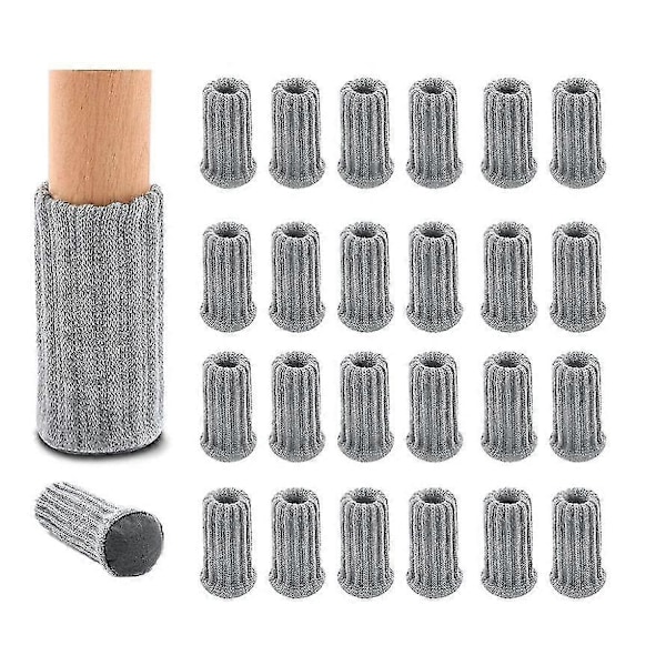 16 st Stolsbensskydd Stickade Möbelstrumpor [DB] Grey