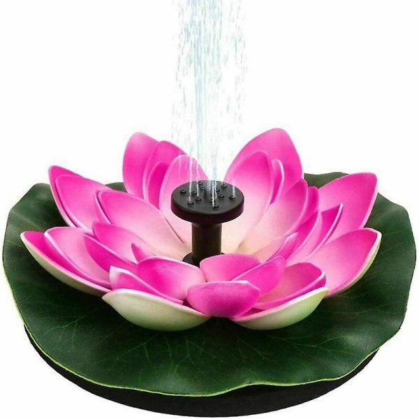 Dam Decor Water Lily/lotus Moss Flower Soldrevet springvandspumpe Flydende Dam Feature Lotus Solar Vand til Udendørs Decor Have Pool Aneur