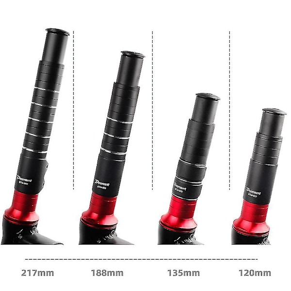 Cykel Gaffel Frempind Hæve Adapter MTB Styr Højde 100mm Forøgelse Forlænger Aluminium Legering Cykeldele Passer Dia. 28.6mm [DB] 217mm