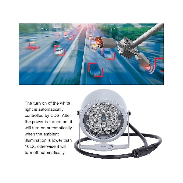 Ir Illuminators, Nattsyn infrarødt lys 48 LED nattsyn vanntett lampe Ir infrarødt lys {Db} As shown