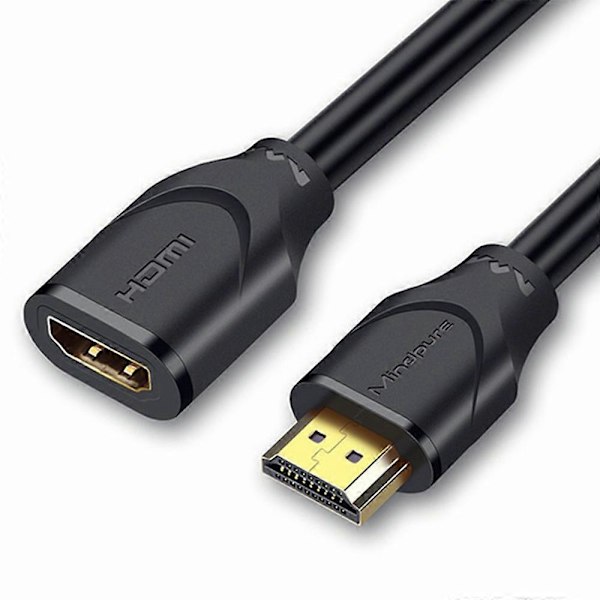 Type A MINDPURE AD002 0,5m 4Kx2K 60Hz HDMI 2.0 Guldpläterad Kontakt Hane till Hona Förlängningskabel [DB]