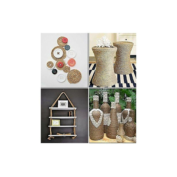 5mm Jute Reb, Hamp Reb Stærk Hamp Have Reb, Snøre Hamp Reb Til Diy Dekoration Og Havearbejde Applikationer (10 Meter)