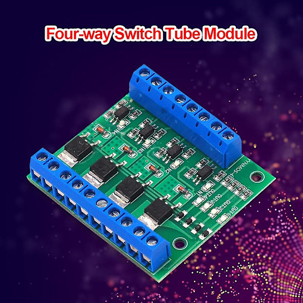 4-kanals Mos Plc forstærkerkort drivermodul Pwm 3-20v til 3.7-27v Dc 10a kortdriver 4-kanals