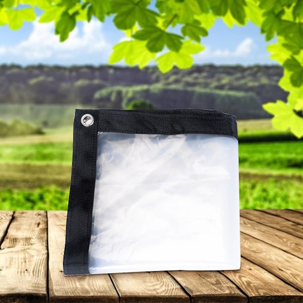 Regnbeständig presenning med öljetter Vattentät PE-växtöverdrag Isolering Transparent presenning Campingtillbehör Db 100*100cm