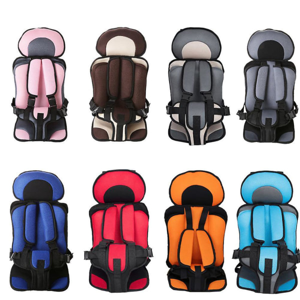 Bærbar baby-børn bilsikkerhedssæde bilstole til småbørn sædebetræk sele (grå)