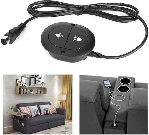 2 knaps sofa håndcontroller 5 stift elektrisk sofa håndcontroller kontrolkontakt til lænestol husholdningsapparat Db