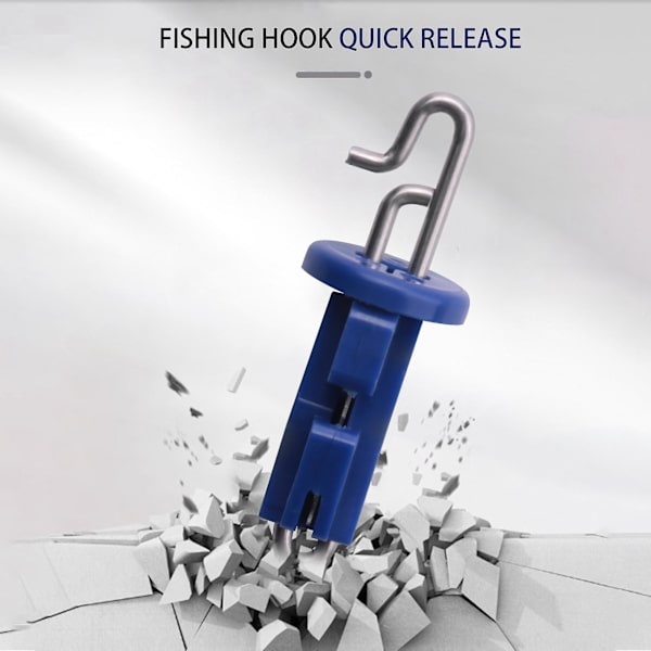 10 stk. Havfiske Splash Down Solo Hook Bait Clips Bait Clip Impact Hook Release Clip Hook Bait Fi [db] blue