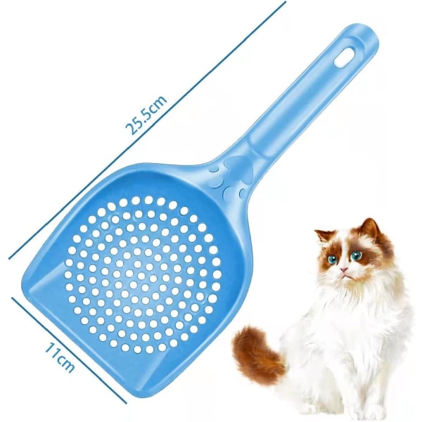 3 Pack Cat Litter Scooper With Comfortable Rubber, Long Handle For Pets And Kittens