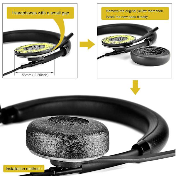 Andningsbara läderöronkuddar förplantronics C510 C520 C710 hörlurar [db]
