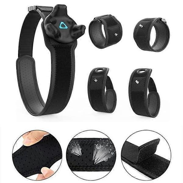 Justerbart taljebånd, armbånd og bæltesæt til HTC Vive Tracker - Sort [DB]