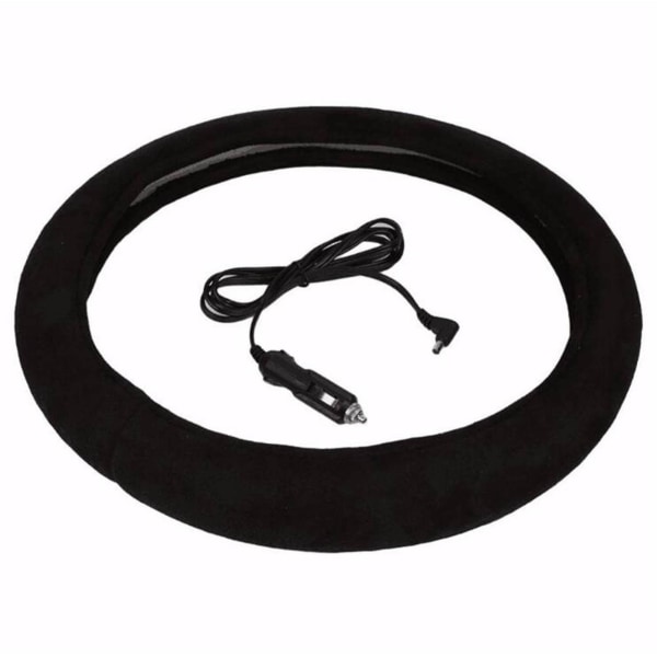 Uppvärmd rattmuff Vinter Handvärmare 12v Uppvärmd Auto Ratt [DB] As shown