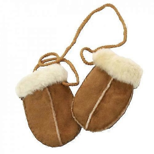 Eastern Counties Läder Babyfårull Vantar [DB] Chestnut One size