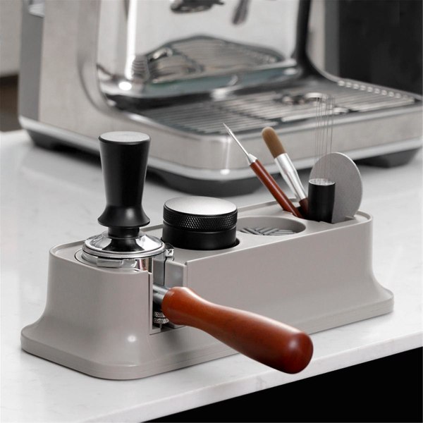 Espresso Tamper Station, Espresso Tilbehør Oppbevaringsorganisering For Størrelse 51-58mm Portafiltre Grå
