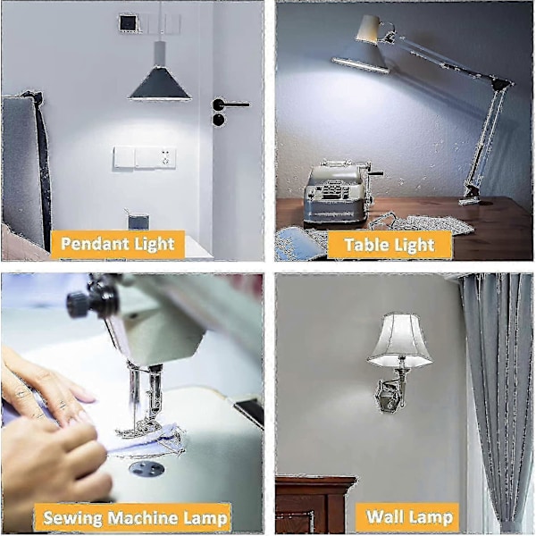5W LED Symaskin Lyspære B15d, 220-240V, 500lm Kaldhvit 6000k, Tilsvarende 40W Glødelampe, Ikke-dimbar, B15 Bajonett Lys B db