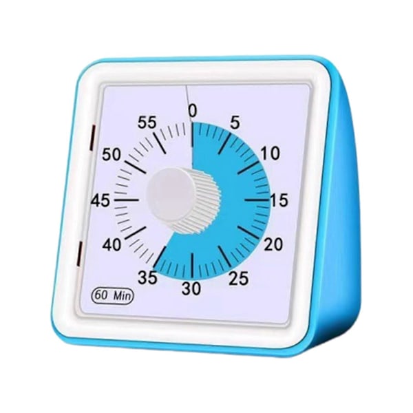 Visuell Nedtellingstimer for Klasserom Møter Kjøkken Stille Magnetisk Timer med Alarm Lettlest Display Intuitiv Visuell Skive Multifunksjonell [DB] Red