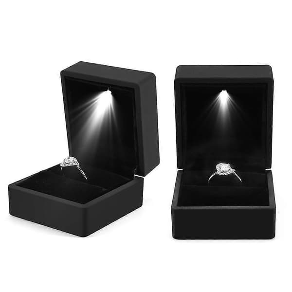 Svart forlovelsesringboks [DB] black